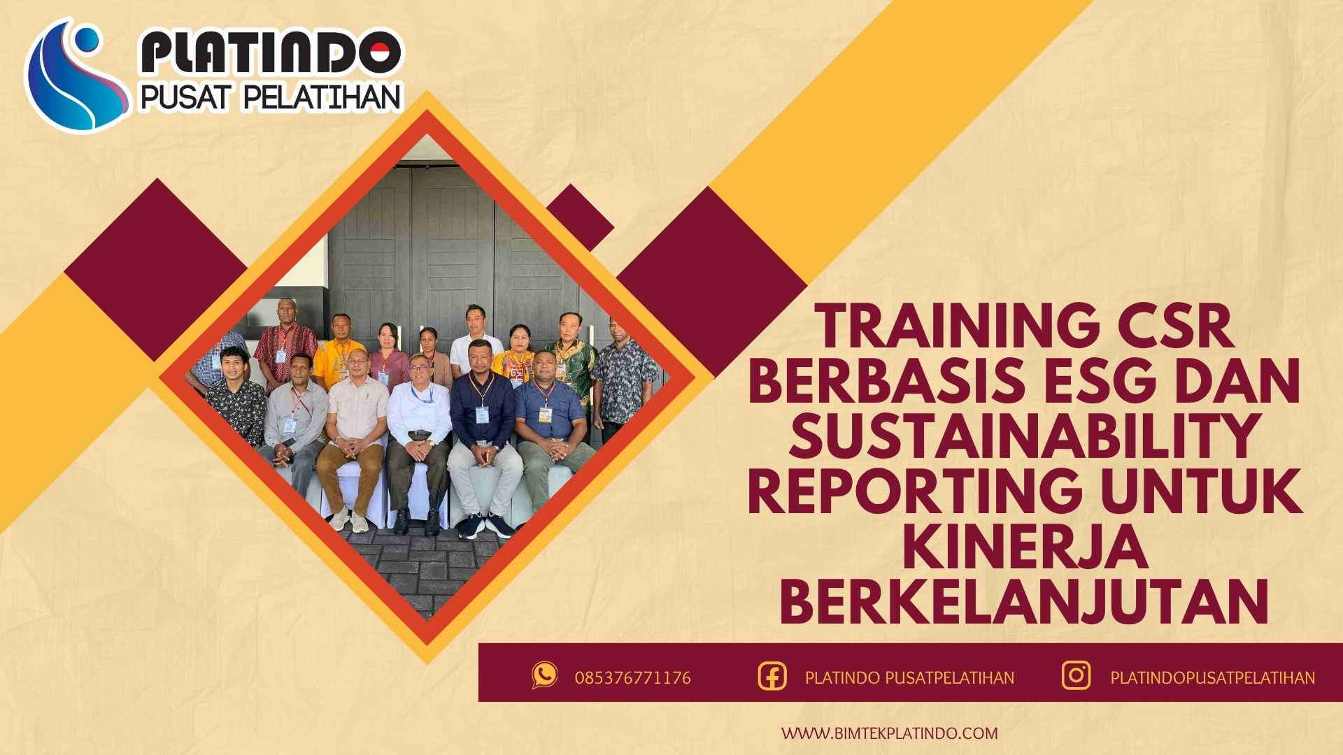Bimtek Training CSR Berbasis ESG dan Sustainability Reporting untuk Kinerja Berkelanjutan Terbaru